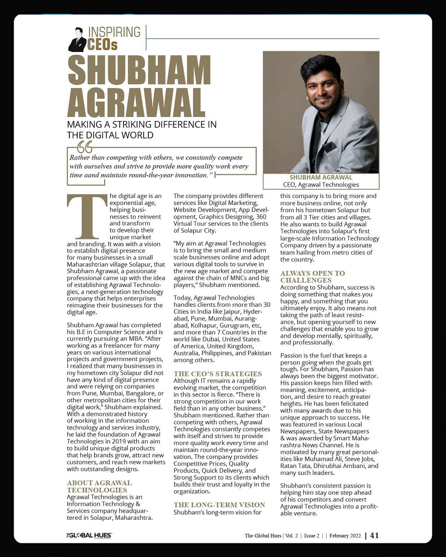The Global Hues Magazine Article